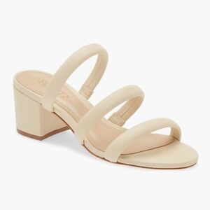 Schutz Olly Block Heel Sandal in EGG SHELL Size 9.5